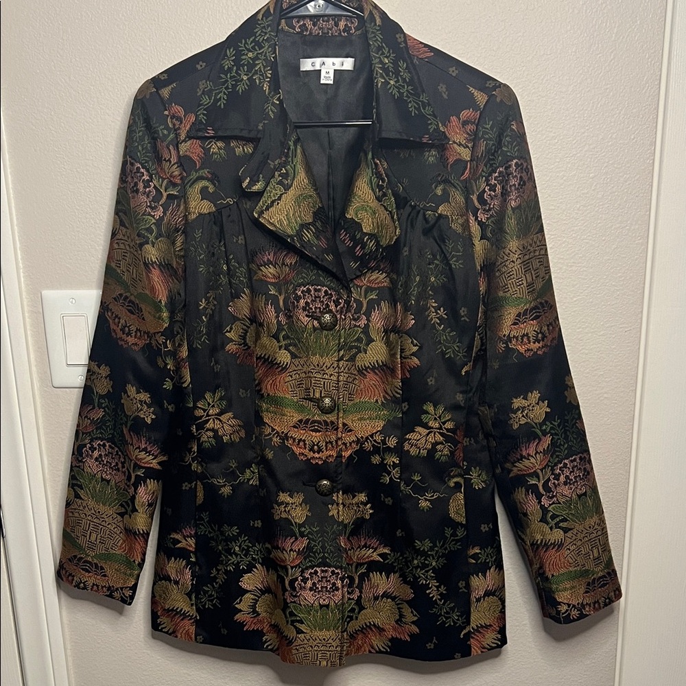 CAbi Black Multicolor Blazer